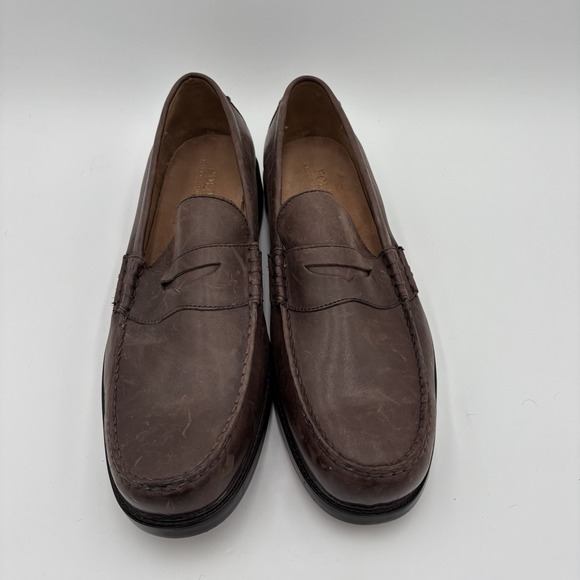 Polo Ralph Lauren Dustan Brown Leather Penny Loafers Men's Size 15 Leather Shoes - Picture 5 of 9